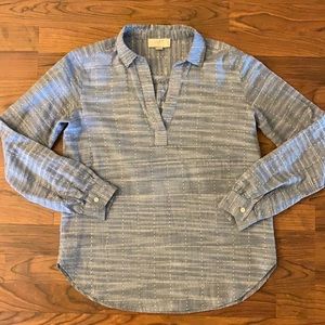 🦋 LOFT CHAMBRAY LONG SLEEVE TOP XXSP 🦋